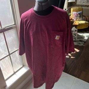 Carhartt Maroon Short Sleeve Pocket Tee
